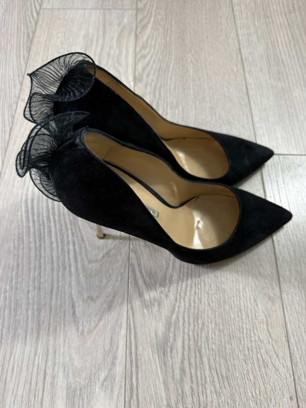 Nicholas Kirkwood Black Suede Pointed Toe Pumps - Picture 4 of 13